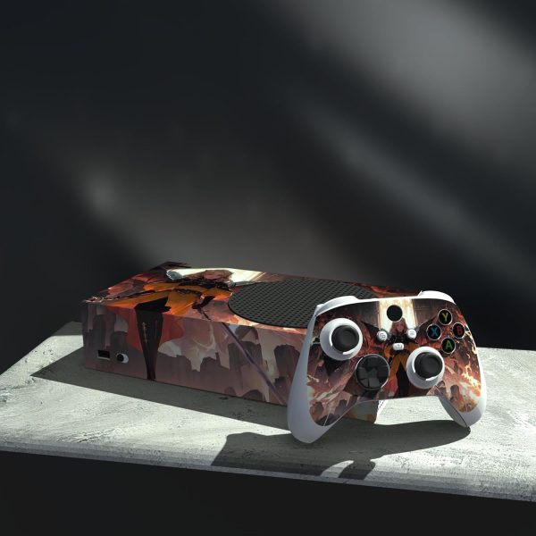 ⁦بلاي فيتال ملصقات من الفينيل مخصصة لجهاز Xbox Series S، ملصقات غطاء لاصقة لوحدة تحكم Xbox Series S - انفيرنال ماسنجر⁩ - الصورة ⁦3⁩