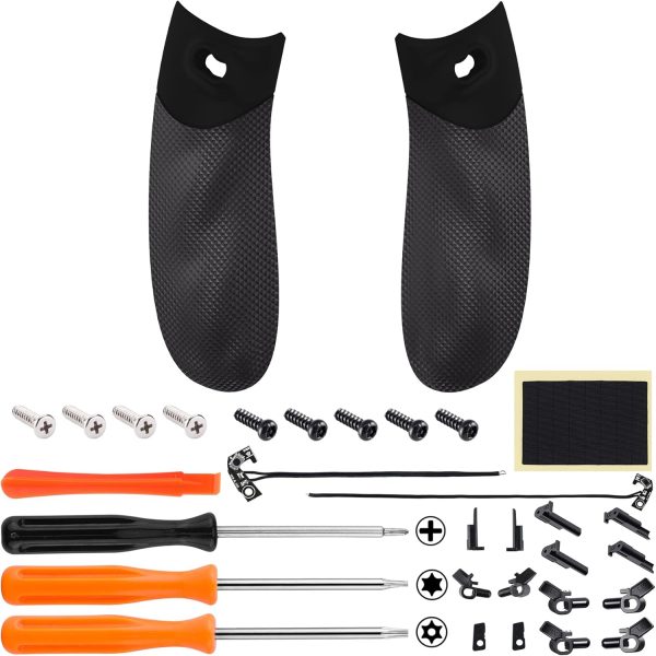 ⁦eXtremeRate Flexor Clicky Trigger Stop Grips Kit for Xbox Series X/S Controller, Non-Slip Structure Rubber Grips Housing & Trigger Stopper & Clicky Kit for Xbox Core Controller, Black⁩ - الصورة ⁦3⁩