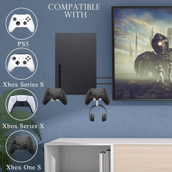 ⁦STORAGBT Wall Mount for Xbox Series S/Series X /One S/PS5 (with charging cable)⁩ - الصورة ⁦2⁩