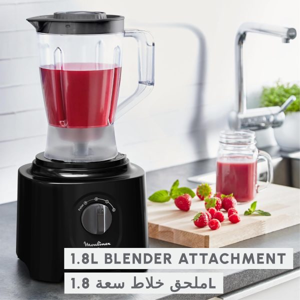 ⁦مولينكس محضر طعام | ايزي فورس | 6 ملحقات | 25 وظيفة | سهل الاستخدام | اسود | FP247827، 800.0 واط⁩ - الصورة ⁦3⁩