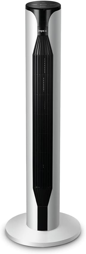 امبيكس مروحة برج تويستر 36 مع 3 مراحل للتحكم في السرعة، أسود، 55.0 واط ساعي