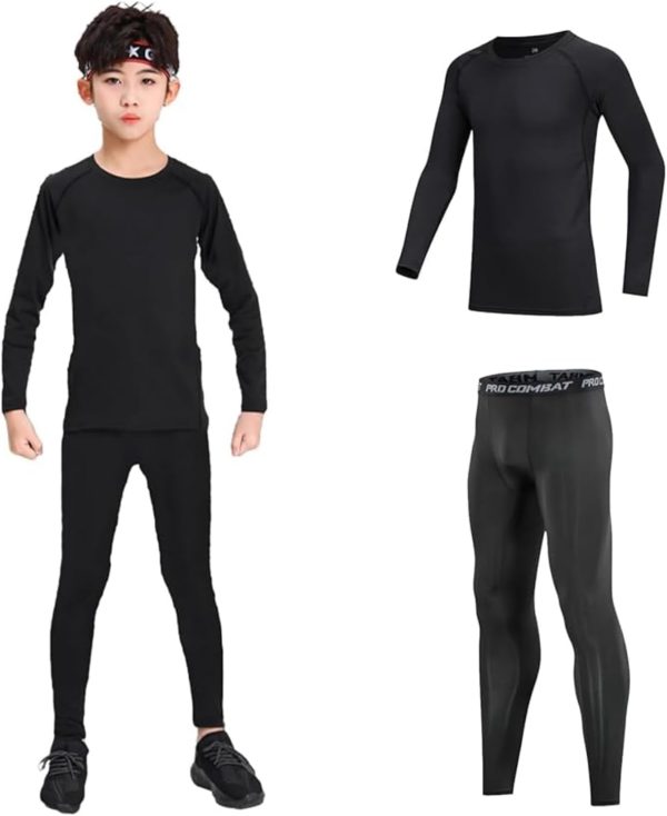 Kids Compression Sets,Kids Boys Tracksuit,Football Undershirt,Children's fitness suit,Boys Thermal Underwear Suits Fitness Clothing,Jogger Tracksuit Sweatpant Outfits