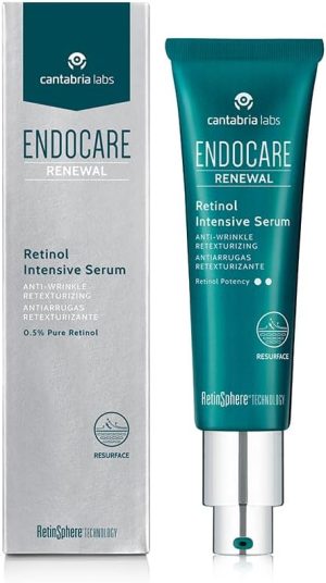 Cantabria Labs Endocare Renewal Retinol Intensive Serum (0.5% ريتينول نقي)، 30 مل - مركب من الإسفنج الدقيق في نسيج لا مائي: مضاد للتجاعيد.