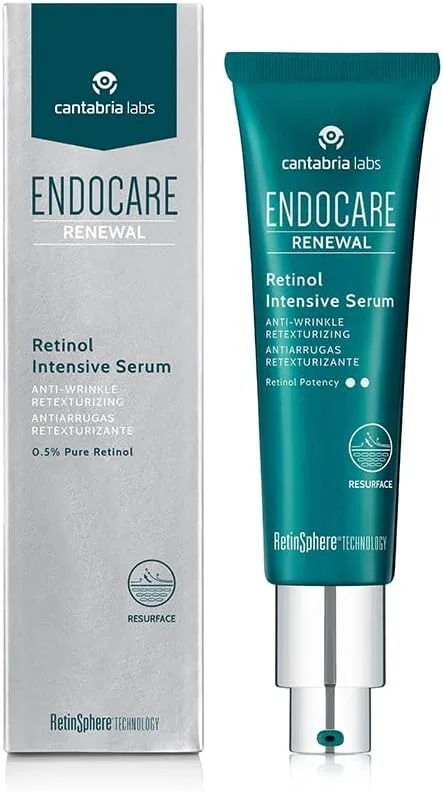 Cantabria Labs Endocare Renewal Retinol Intensive Serum (0.5% ريتينول نقي)، 30 مل - مركب من الإسفنج الدقيق في نسيج لا مائي: مضاد للتجاعيد.