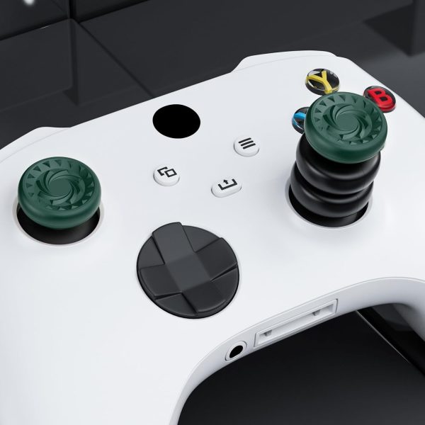 ⁦بلايريلم موسع عصا الابهام نو فولينج اوف وغطاء قبضة سيليكون مجموعتين لذراع تحكم Xbox Series X/S وXbox One S/X (اخضر ويرلبول)⁩ - الصورة ⁦6⁩