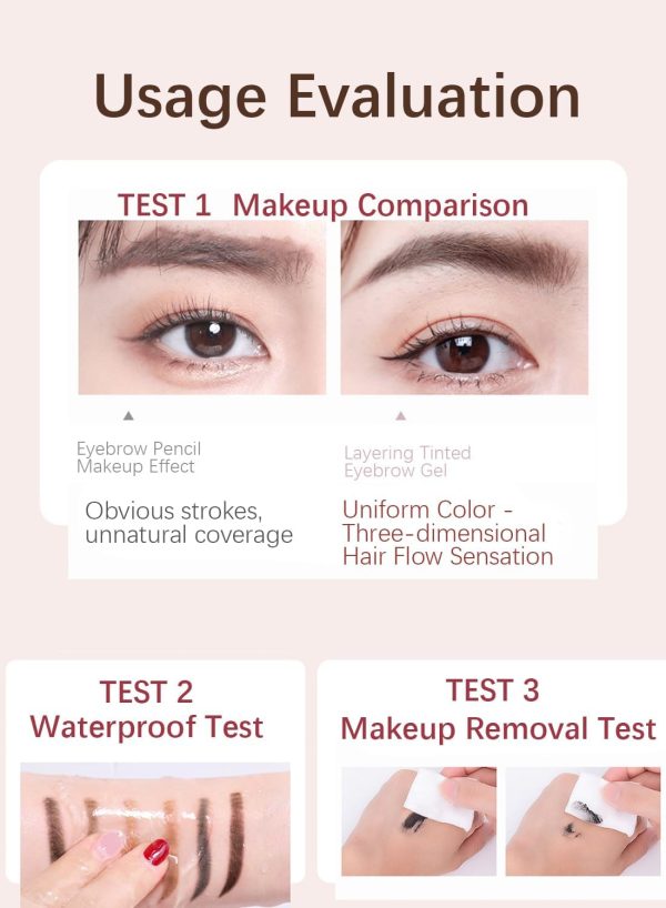 ⁦صبغة حواجب فورية شبه دائمة مقاوم للماء والتلطخ وتدوم طويلا لصبغ الحواجب والشعر للاستخدام المنزلي وصالونات التجميل، عبوة 4.8 جرام لون بني فاتح 04⁩ - الصورة ⁦8⁩