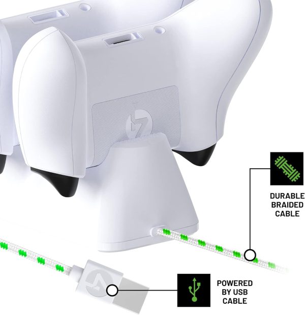 ⁦4Gamers Sx-C100 X Twin Charging Dock Compatible with Xbox Series X/S - White Including 2 Rechargeable Batteries⁩ - الصورة ⁦5⁩