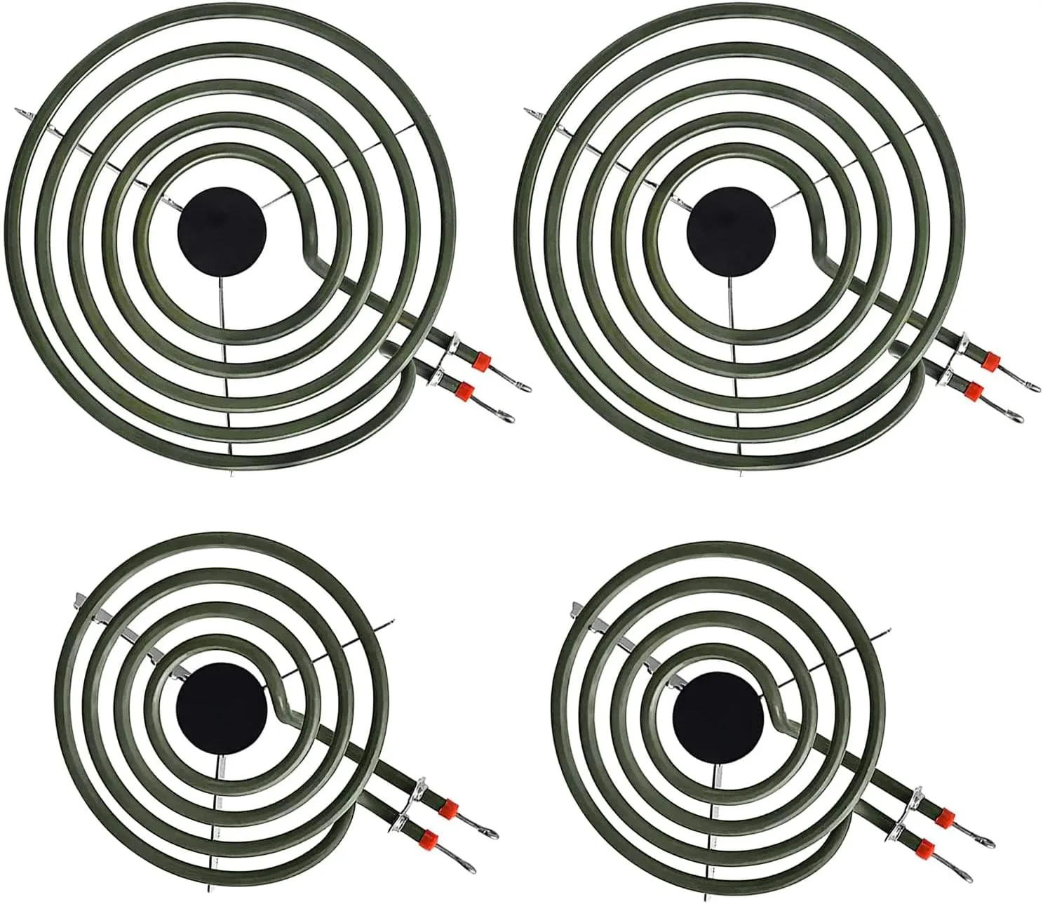 ال اكس يو ان مجموعة وحدة شعلة كهربائية MP22YA من 4 قطع، 2 × MP15YA 6 انش و2 × MP21YA 8 انش، مجموعة شعلات بديلة لمواقد كينمور وهاردويك وويرلبول ومايتاج ونورج