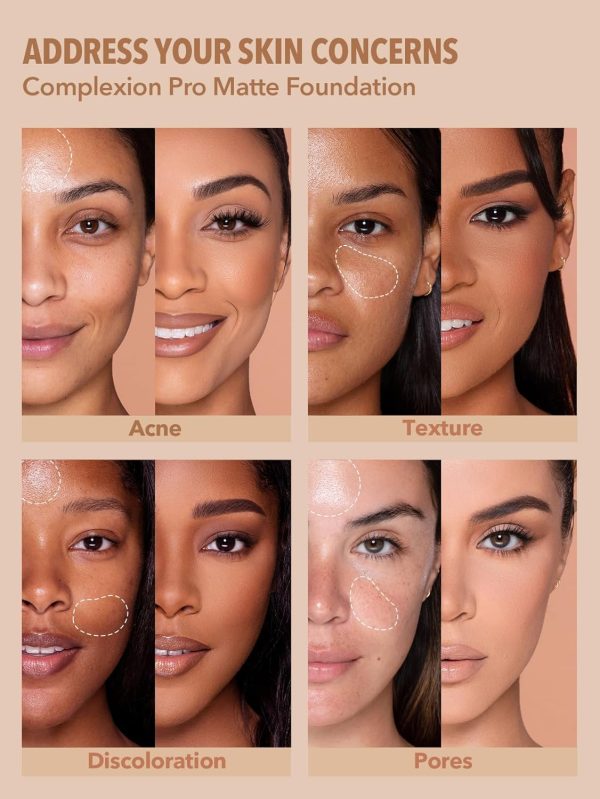 ⁦شيجلام كريم اساس مات جيد التهوية يدوم طويلا من كومبليكشن برو بورسلين 30 مل SHEGLAM أحمر لنوع البشرة زيتية⁩ - الصورة ⁦4⁩