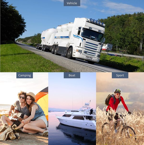 ⁦البيكول ثلاجة محمولة 21 كوارت 20 لتر للسيارة والشاحنات وسيارات ار في والقارب وثلاجة صغيرة للقيادة والسفر وصيد السمك والاماكن الخارجية تيار مستمر 12 24 فولت من ايه بي ال سي متعدد الالوان 1⁩ - الصورة ⁦7⁩