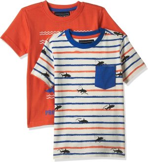 تي شيرت للأولاد من Cherokee 2-8 - تي شيرت مطبوع عليه ROUNDNECK PO2-HS TOP
