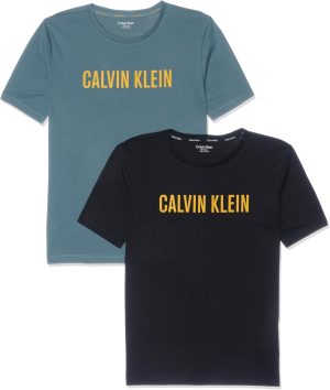 تي شيرت بأكمام قصيرة للأولاد من كالفن كلاين جينز، قطعتين