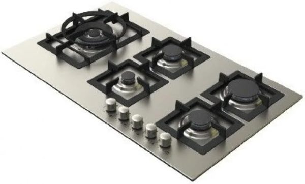 ⁦سطح بلت ان كيتشين لاين 5 عيون غاز منفصل ثقيل 90 سم ايطالي KITCHEN LINE Surface built-in ZP-JW5020⁩ - الصورة ⁦5⁩