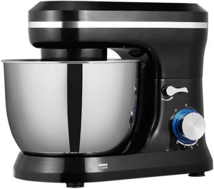 خلاط كهربائي ستاند 5 لتر 1200 واط من ايتلايف، مضرب 3 ادوات، مضرب بالون، خطاف عجين، وعاء S/S قابل للازالة، SK-271 اسود