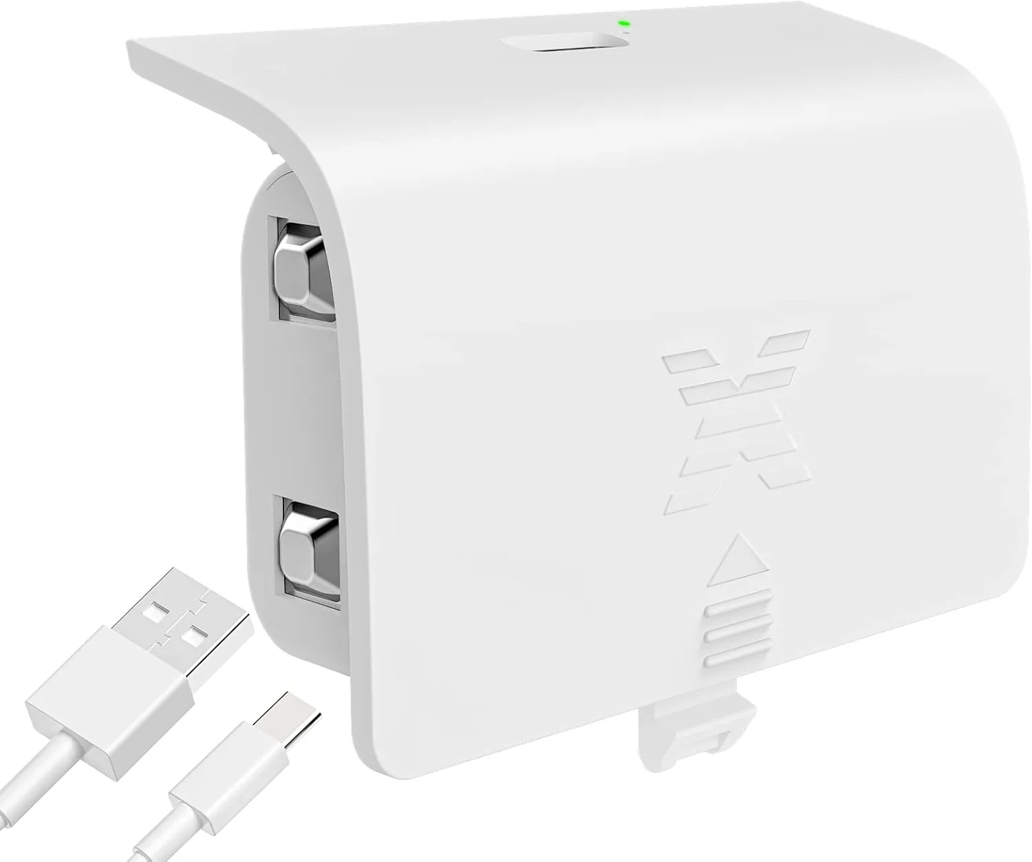 كيكوكل حزمة بطارية وحدة التحكم متوافقة مع سلسلة Xbox S/X، بطارية قابلة لاعادة الشحن 1400 مللي امبير في الساعة، شحن سريع 25 ساعة، مجموعة ملحقات شحن اكس بوكس مع كيبل شحن 8 قدم، NiMh، 5.0 فولت