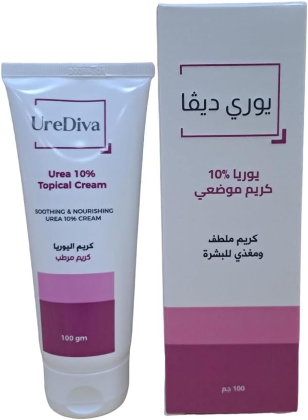 ⁦ديفا باي سيندي كريم اليوريا 10% مرطب للبشرة 100 جرام⁩ - الصورة ⁦2⁩