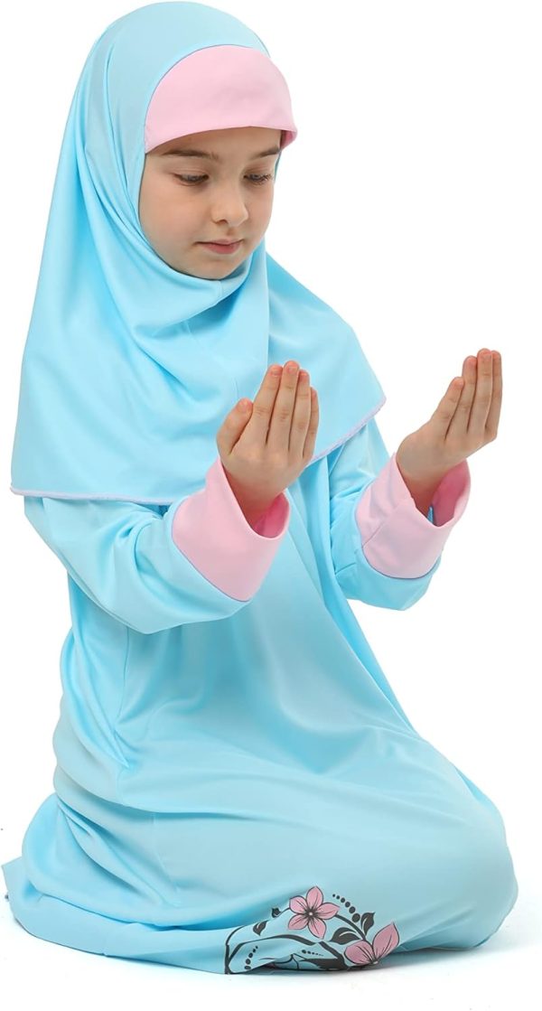 ⁦فستان صلاة للبنات باكمام مطبوعة بالزهور، من ايلانسا⁩ - الصورة ⁦5⁩