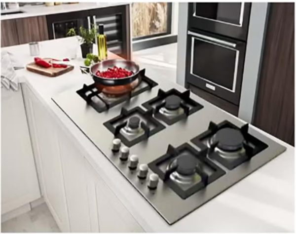 ⁦سطح بلت ان كيتشين لاين 5 عيون غاز منفصل ثقيل 90 سم ايطالي KITCHEN LINE Surface built-in ZP-JW5020⁩ - الصورة ⁦3⁩