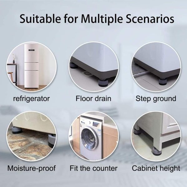 ⁦X spring Washing Machine Foot Pads, 8.5cm 4PCS Universal Washing Machine Foot Pad Base, Dryer Anti-Vibration Pads for Washing Machine Refrigerator, Shock Noise Cancelling Washing Machine Support⁩ - الصورة ⁦6⁩