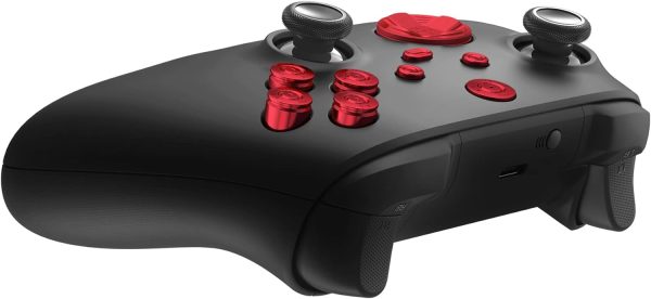 ⁦اكستريم رايت ازرار معدنية حمراء مخصصة 9 في 1 لوحدة تحكم Xbox Series X/S، ازرار بديلة من خليط معدني من الالومنيوم لمشاركة المشاركة، ازرار ايه بي اكس واي الرئيسية لوحدة تحكم Xbox Core⁩ - الصورة ⁦7⁩