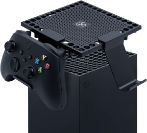 فيجيشيلي غطاء حماية من الغبار لذراع تحكم Xbox Series X مع 2 حامل تعليق لسماعة الرأس، غطاء مقاوم للغبار وحامل وحدة التحكم متوافق مع جهاز تشغيل العاب الفيديو الرقمية Xbox Series X