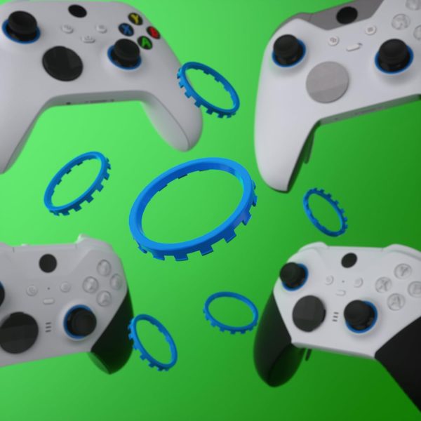 ⁦eXtremeRate Replacement Accent Rings for Xbox Elite Series 2 Core | for Elite Series 2 | for Xbox One Elite ASR Version Shell for Xbox Series X/S Controller - Blue⁩ - الصورة ⁦4⁩