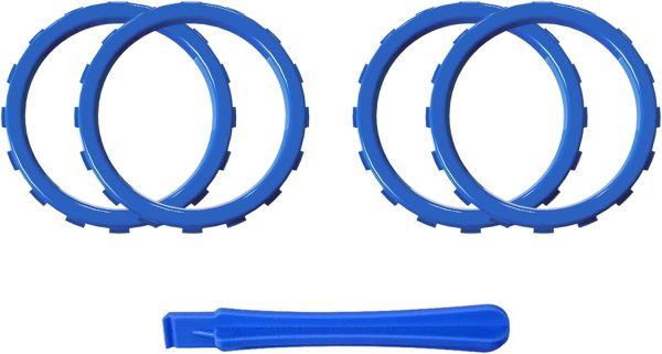 ⁦eXtremeRate Replacement Accent Rings for Xbox Elite Series 2 Core | for Elite Series 2 | for Xbox One Elite ASR Version Shell for Xbox Series X/S Controller - Blue⁩ - الصورة ⁦3⁩