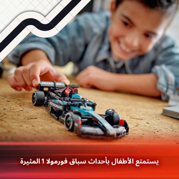 ⁦لعبة سيارة سباق Mercedes-AMG F1 W15 من ليغو Speed Champions، مجموعة سائق سيارة سباق مع شخصية صغيرة، نموذج قابل للبناء للصبيان والبنات بعمر 10 سنوات أو أكثر، هدية فورمولا 1‎ للأطفال قابلة للتجميع 77244⁩ - الصورة ⁦3⁩