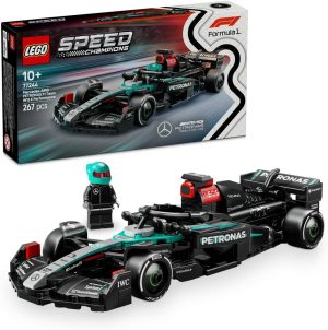 لعبة سيارة سباق Mercedes-AMG F1 W15 من ليغو Speed Champions، مجموعة سائق سيارة سباق مع شخصية صغيرة، نموذج قابل للبناء للصبيان والبنات بعمر 10 سنوات أو أكثر، هدية فورمولا 1‎ للأطفال قابلة للتجميع 77244