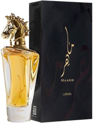 لطافة عطر فاخر مستورد يدوم طويلا من ماهر جولد برائحة العود والمسك المنعشة الفاخرة 100 مل للجنسين عبوة قطعة واحدة