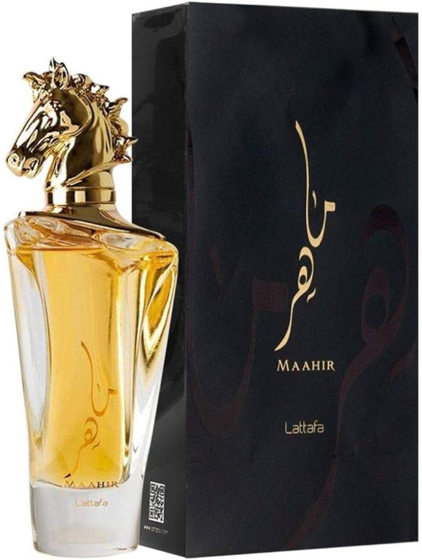لطافة عطر فاخر مستورد يدوم طويلا من ماهر جولد برائحة العود والمسك المنعشة الفاخرة 100 مل للجنسين عبوة قطعة واحدة