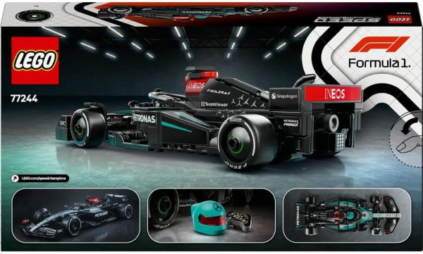 ⁦لعبة سيارة سباق Mercedes-AMG F1 W15 من ليغو Speed Champions، مجموعة سائق سيارة سباق مع شخصية صغيرة، نموذج قابل للبناء للصبيان والبنات بعمر 10 سنوات أو أكثر، هدية فورمولا 1‎ للأطفال قابلة للتجميع 77244⁩ - الصورة ⁦10⁩
