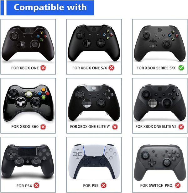 ⁦اكستريم رايت ازرار معدنية حمراء مخصصة 9 في 1 لوحدة تحكم Xbox Series X/S، ازرار بديلة من خليط معدني من الالومنيوم لمشاركة المشاركة، ازرار ايه بي اكس واي الرئيسية لوحدة تحكم Xbox Core⁩ - الصورة ⁦2⁩