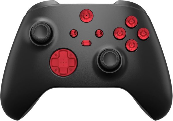 ⁦اكستريم رايت ازرار معدنية حمراء مخصصة 9 في 1 لوحدة تحكم Xbox Series X/S، ازرار بديلة من خليط معدني من الالومنيوم لمشاركة المشاركة، ازرار ايه بي اكس واي الرئيسية لوحدة تحكم Xbox Core⁩ - الصورة ⁦4⁩