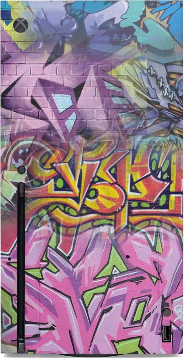 ⁦GNG Graffiti Skins Compatible with Xbox Series Series X Console Decal Vinal Sticker + 2 Controller Set⁩ - الصورة ⁦5⁩