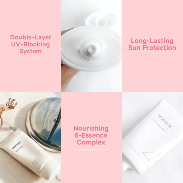 ⁦ميشا الكل حول سيف بلوك إسنس صن SPF45/PA+++، سائل، 45 SPF، 50.0 ملليلتر⁩ - الصورة ⁦4⁩