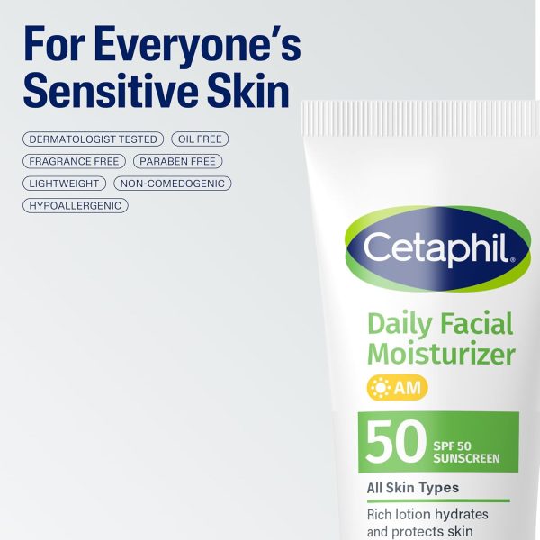 ⁦مرطب سيتافيل اليومي للوجه مع واقي من الشمس SPF 50+ 1.7 مل. أوقية. حزمة 2⁩ - الصورة ⁦6⁩