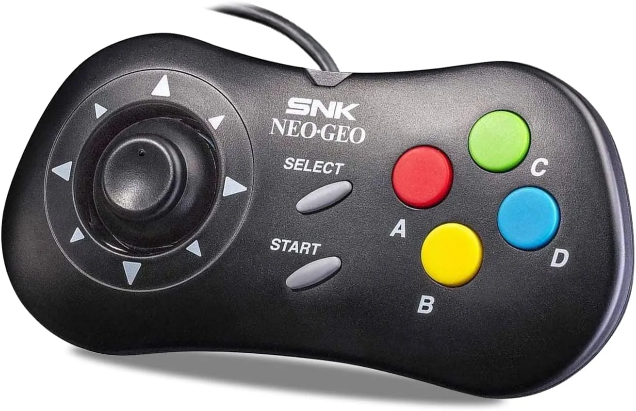 UNICO NEOGEO Mini Pad Controller Game, Wired Gamepad Official Control Pad for SNK (Black)