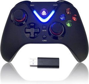 RALAN Wireless Game Controller with LED Lighting Compatible with Xbox One S/X, Xbox Series S/X, PC Gaming Gamepad, Remote Joypad with 2.4G Wireless Adapter Perfect for FPS Games