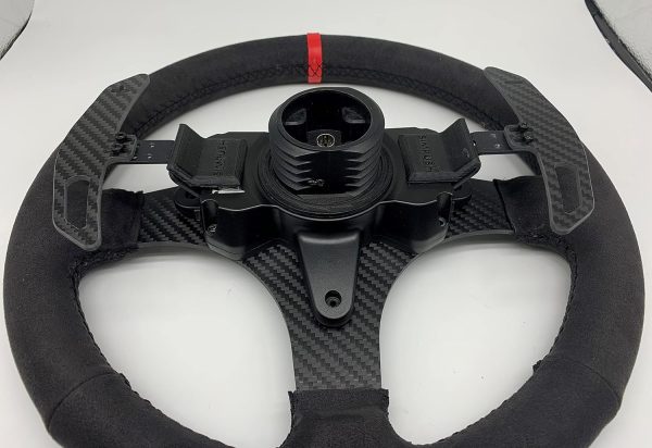 ⁦SIMPUSH carbon fiber paddle shifter mod Modification (STYLE A) FOR Thrustmaster T300RS T300GT TS-PC⁩ - الصورة ⁦3⁩
