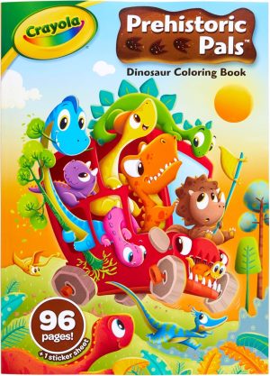 كرايولا كتاب تلوين بتصميم ديناصور 96 صفحة للاعمار 3 و4 و5 و6 الورق ألوان متعددة