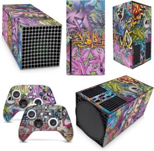 GNG Graffiti Skins Compatible with Xbox Series Series X Console Decal Vinal Sticker + 2 Controller Set