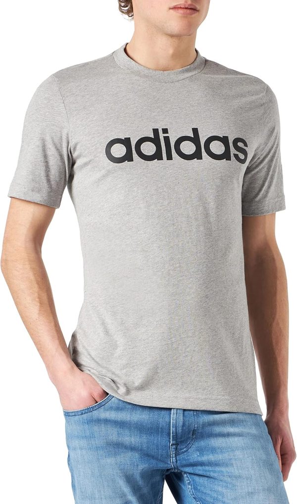 adidas Men's Essentials Embroidered Linear Logo T-Shirt