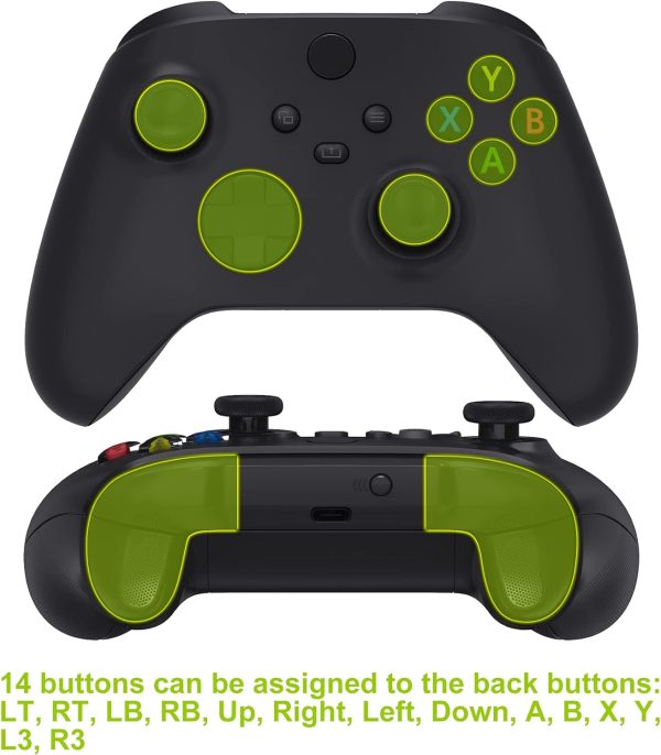 ⁦eXtremeRate Textured Black Hope Programable Remap Kit for Xbox Series X/S Controller, Upgrade Boards & Redesigned Back Shell & Side Rails & Back Buttons for Xbox Core Controller⁩ - الصورة ⁦4⁩