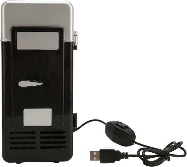 ⁦ثلاجة صغيرة بمنفذ USB لتبريد المشروبات تبريد لغرفة النوم باردة محمولة للصودا تعمل للمكتب لون احمر⁩ - الصورة ⁦7⁩