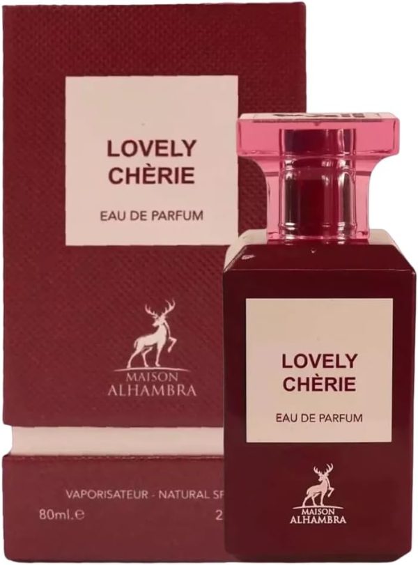 ⁦لطافة او دي بارفان لافلي شيري من الحمبرا 80 مل عطر فاخر يدوم طويلا رائحة مستوردة فاخرة للجنسين مجموعة هدايا العطور السائلة لجميع المناسبات - روز⁩ - الصورة ⁦2⁩