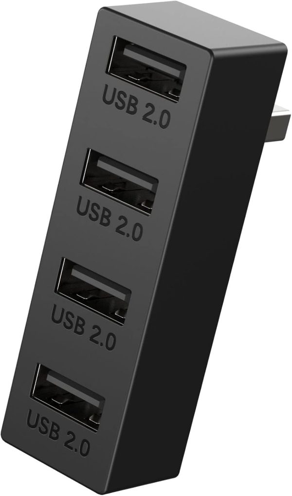USB Hub for Xbox Series X/S - Tensun 4 Ports USB 2.0 Extender High-Speed Expansion Adapter Splitter Charger for Xbox X/S Console Microsoft Xbox X/S Accessories، من تينصن، أسود