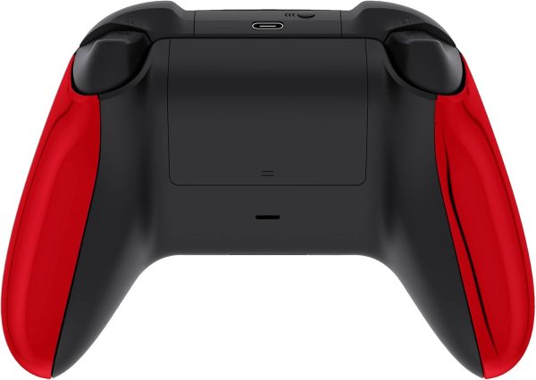 ⁦لوحات خلفية حمراء من الكروم eXtremeRate لوحدة تحكم Xbox Series X - S ، مقابض جانبية مريحة مانعة للانزلاق ، أجزاء بديلة لتحسين الألعاب لوحدة تحكم Xbox الأساسية - وحدة التحكم غير متضمنة⁩ - الصورة ⁦4⁩