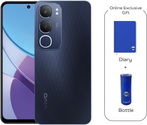 جوال واي 19 اس 4G ثنائي شرائح الاتصال - RAM 6GB - داخلية 128GB مع دفتر يوميات وزجاجة وكفالة لمدة عامين - اصدار الشرق الاوسط أسود لامع