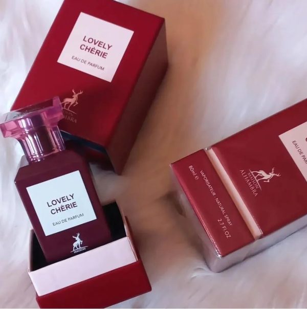 ⁦لطافة او دي بارفان لافلي شيري من الحمبرا 80 مل عطر فاخر يدوم طويلا رائحة مستوردة فاخرة للجنسين مجموعة هدايا العطور السائلة لجميع المناسبات - روز⁩ - الصورة ⁦4⁩